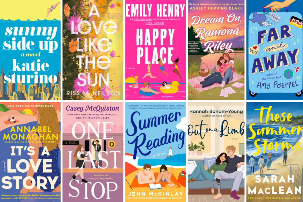 WBUR contributor Maddie Browning recommends 10 romances to read this summer. (Courtesy the publishers)
