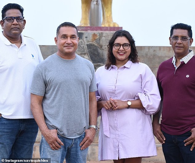 Now, Sav (secon from right)  has revealed her next move, taking her place as a judge on the inaugural season of MasterChef Sri Lanka. Pictured L-R: Kapila Jayasinghe, Peter Kuruvita and Rohan Fernandopulle