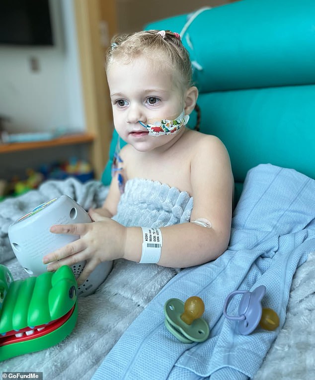 Millie remains in Brisbane's Queensland Children's Hospital, far away from home