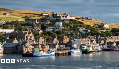 Stromness village in Orkney