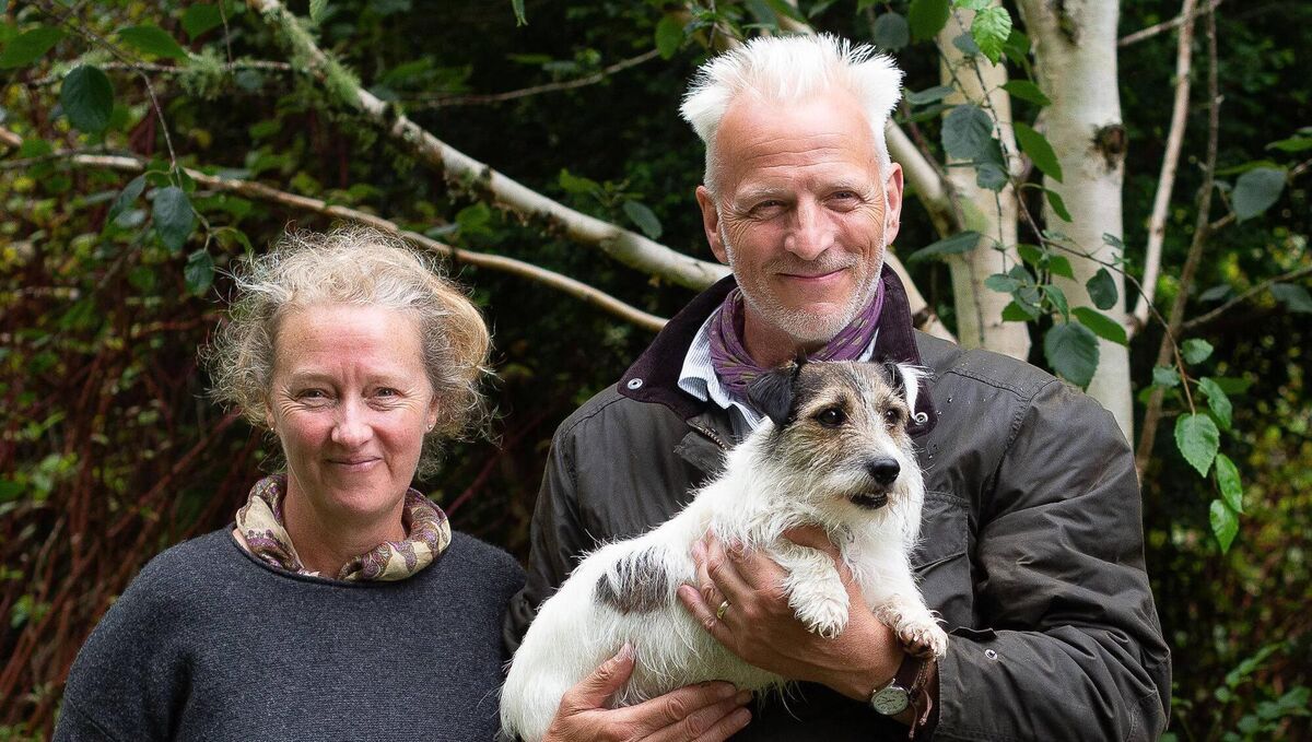 Writer Raynor Winn, husband Moth, and dog Monty. A recent ‘Observer’ article investigated Winn and cast doubt on the twin inciting incidents of the book: Her husband’s illness and the circumstances of their debt and subsequent loss of their house. Picture: Ben Russell