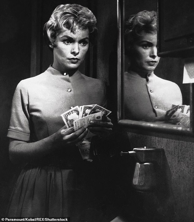Specifically: Jamie Lee was dressed as her mother's role of Marion Crane in the 1960 Alfred Hitchcock classic Psycho (pictured), in which she is murdered by Anthony Perkins' character Norman Bates