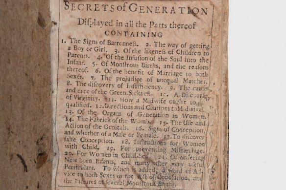 The opening page of the 17th-century sex manual <i>Aristotle’s Master-Piece</i>.