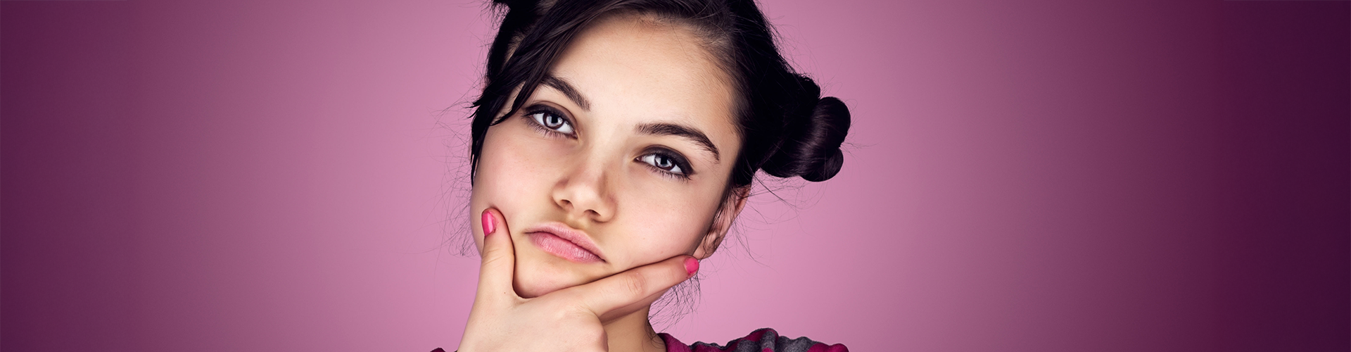 thinking teen girl