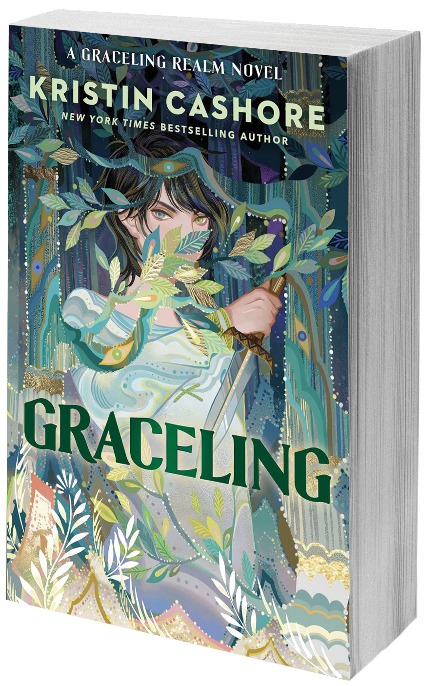 book cover person behind plants