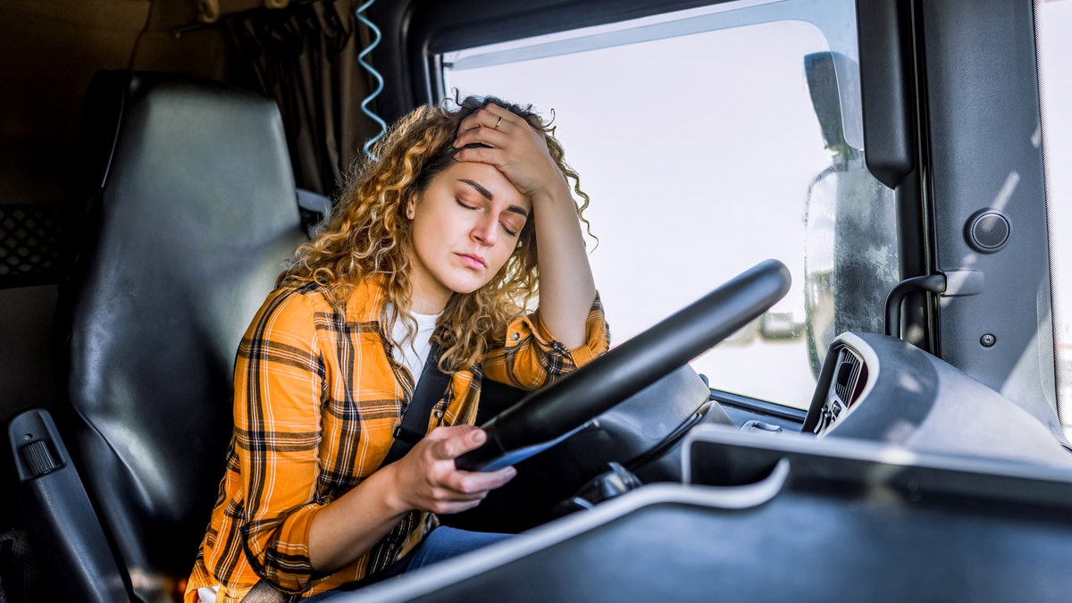 Drowsy truck driver