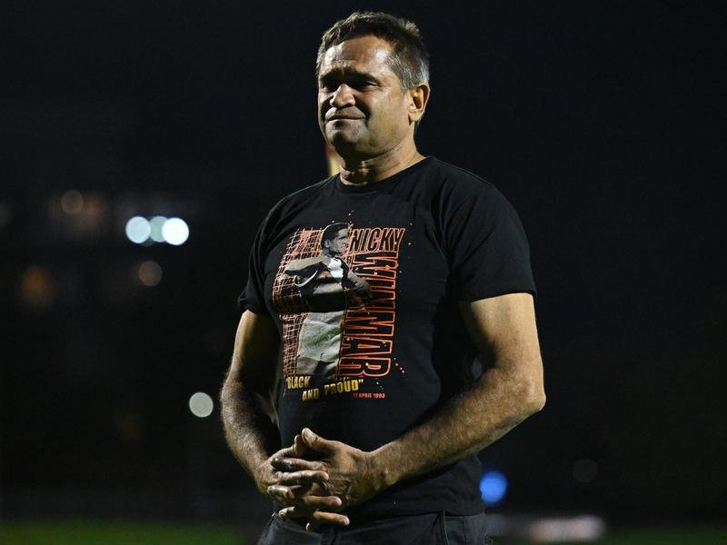 Nicky Winmar. (James Ross/AAP PHOTOS)