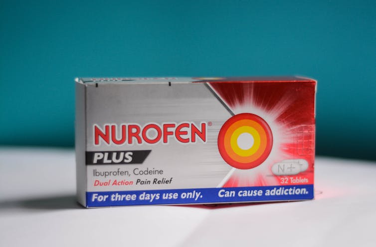 A packet of Nurofen Plus.