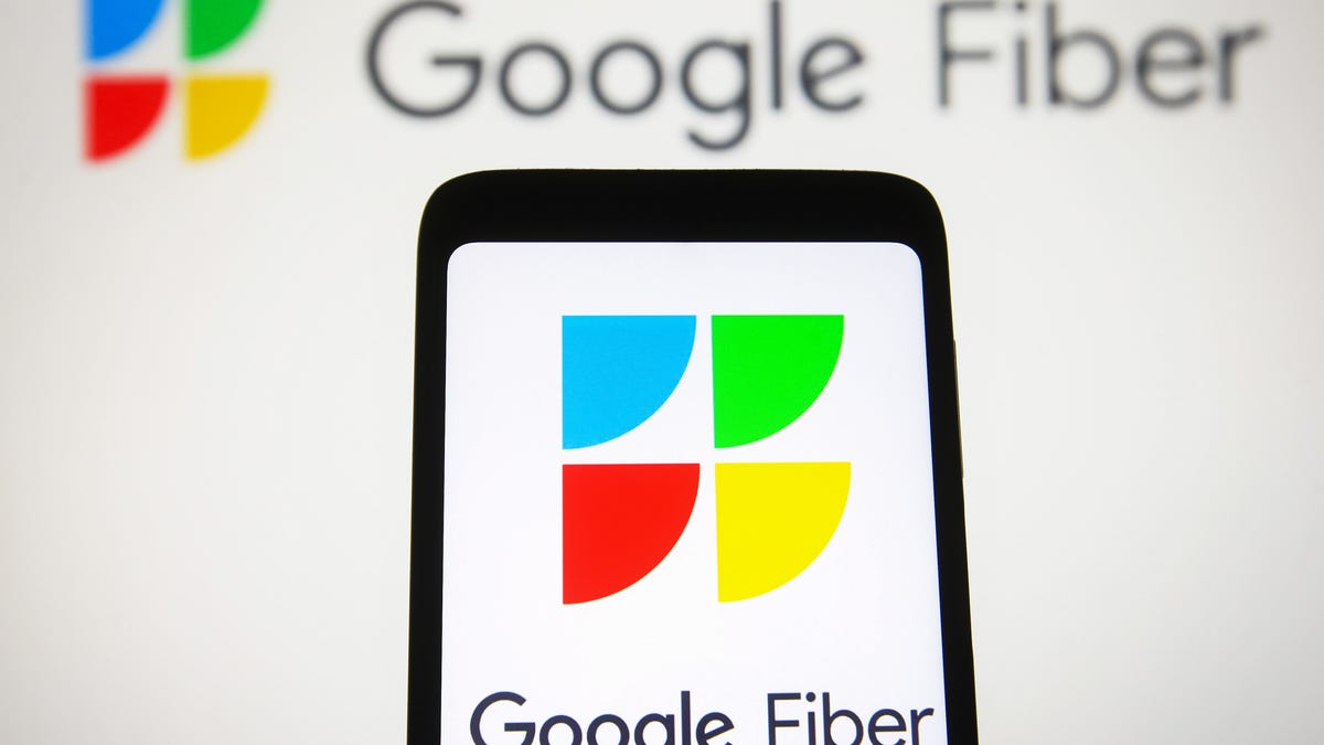Google Fiber image on a cellphone screen