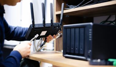 A family sits together while everyone uses a different smart device