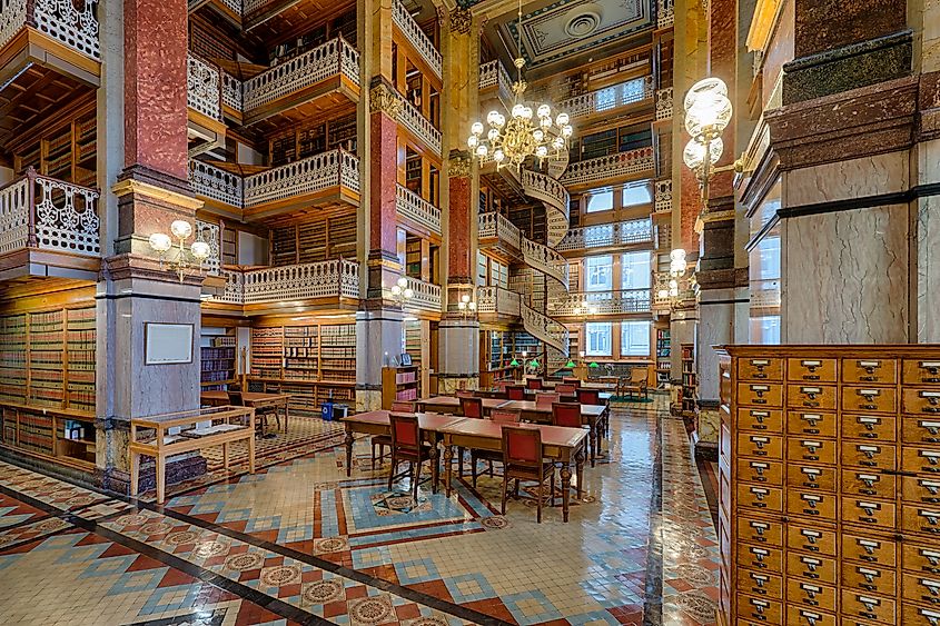 DES MOINES, IOWA - AUGUST 19: The Iowa State Law Library on the second floor of the Iowa State Capitol building on August 19, 2013 in Des Moines, Iowa