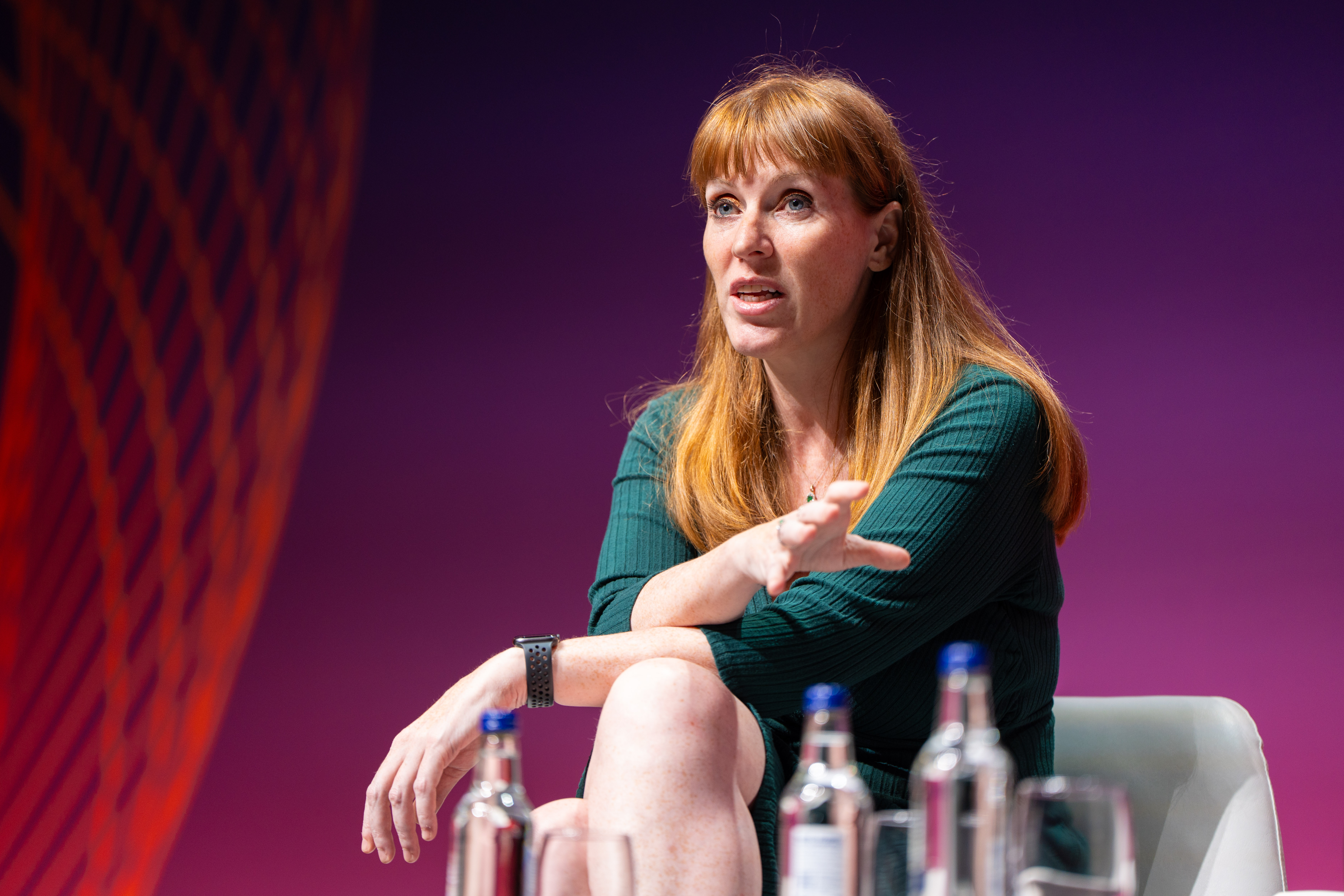 Angela Rayner speaking at the LGA Conference in Liverpool.