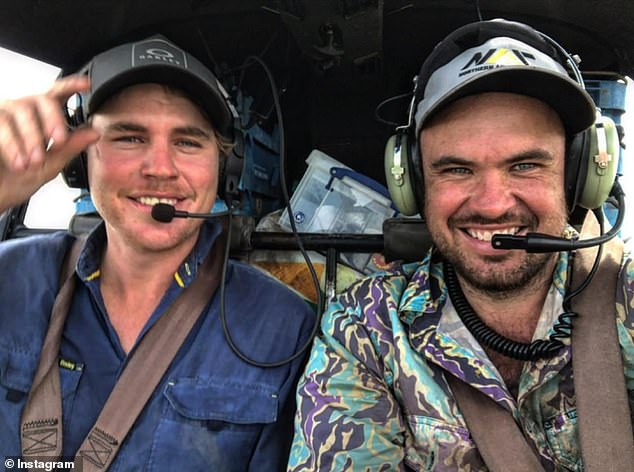 Pilot Seb Robinson (left) suffered serious injuries and is now in a wheelchair