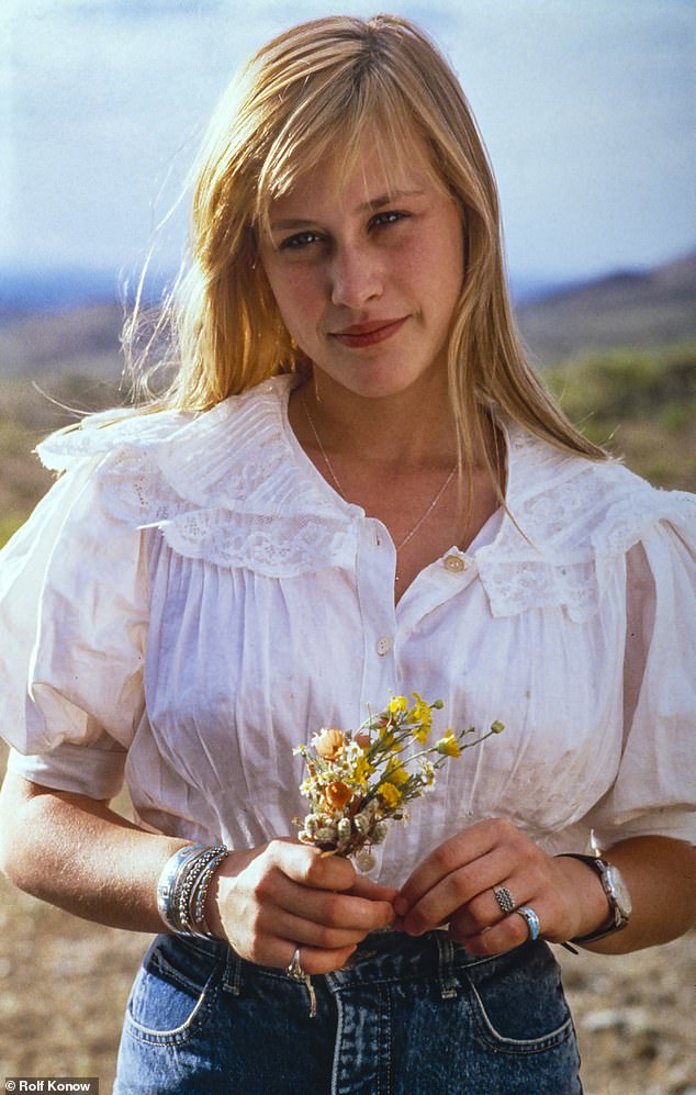 The actress has long been known for her signature blonde hair, which is usually down to her shoulders. (Pictured in 1987)