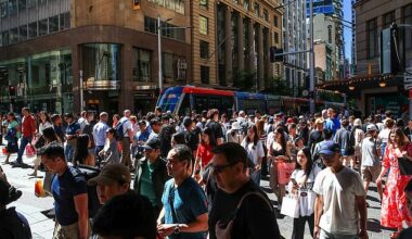 Australia's reliance on low-skilled migrants during a time of low unemployment appears to have backfired, with the nation's productivity crisis worsening (pictured are Sydney pedestrians)