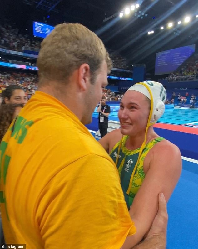 Kearns was stunned to see Dedich in the stands before her match at the Paris Olympics last year (pictured)
