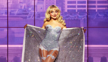 Sabrina Carpenter performs onstage during her "Short n’ Sweet" tour at Barclays Center in New York City