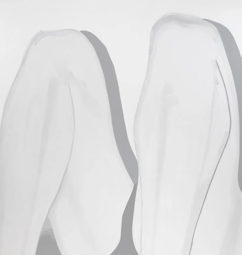 Jwan Yosef: Twin Towers, 2023, Oil on linen, 100 x 95 inches (254 x 241 cm)