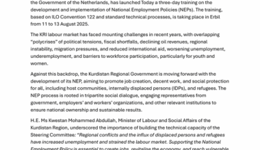 ILO launches 3-day workshop to support drafting of National Employment Policy for the Kurdistan Region Government under PROSPECTS Partnership in Iraq [EN/AR/KU] - Iraq