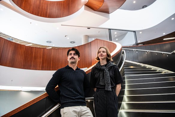 Lara Viedners and Xavier Sawaqed
from the Sydney University Business Society.