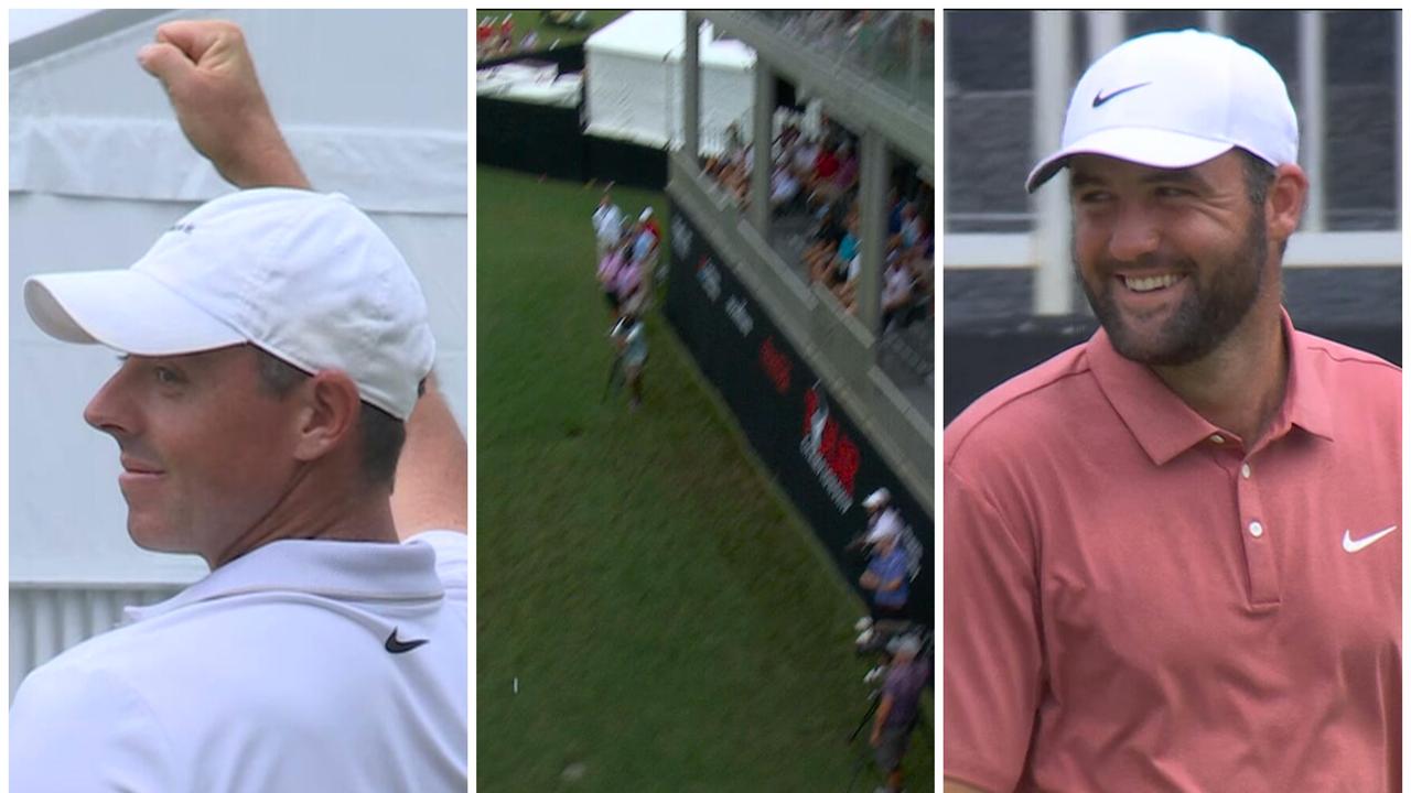 Rory’s insane ‘Happy Gilmore’ moment as Scheffler makes ominous start in $155m golf finale