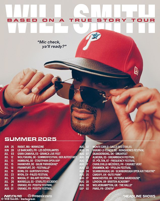 Smith left fans in hysterics after revealing the unusual locations for his first ever tour in the UK and Europe - announcing dates in Scarborough and Wolverhampton