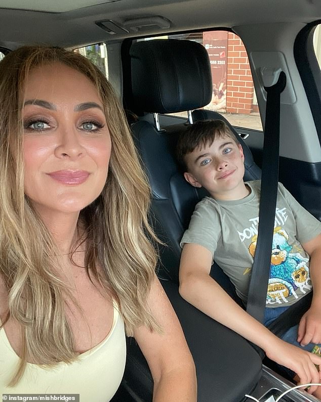 Michelle and Steve welcomed their son Axel (right) in December 2015 and later announced their split in 2020