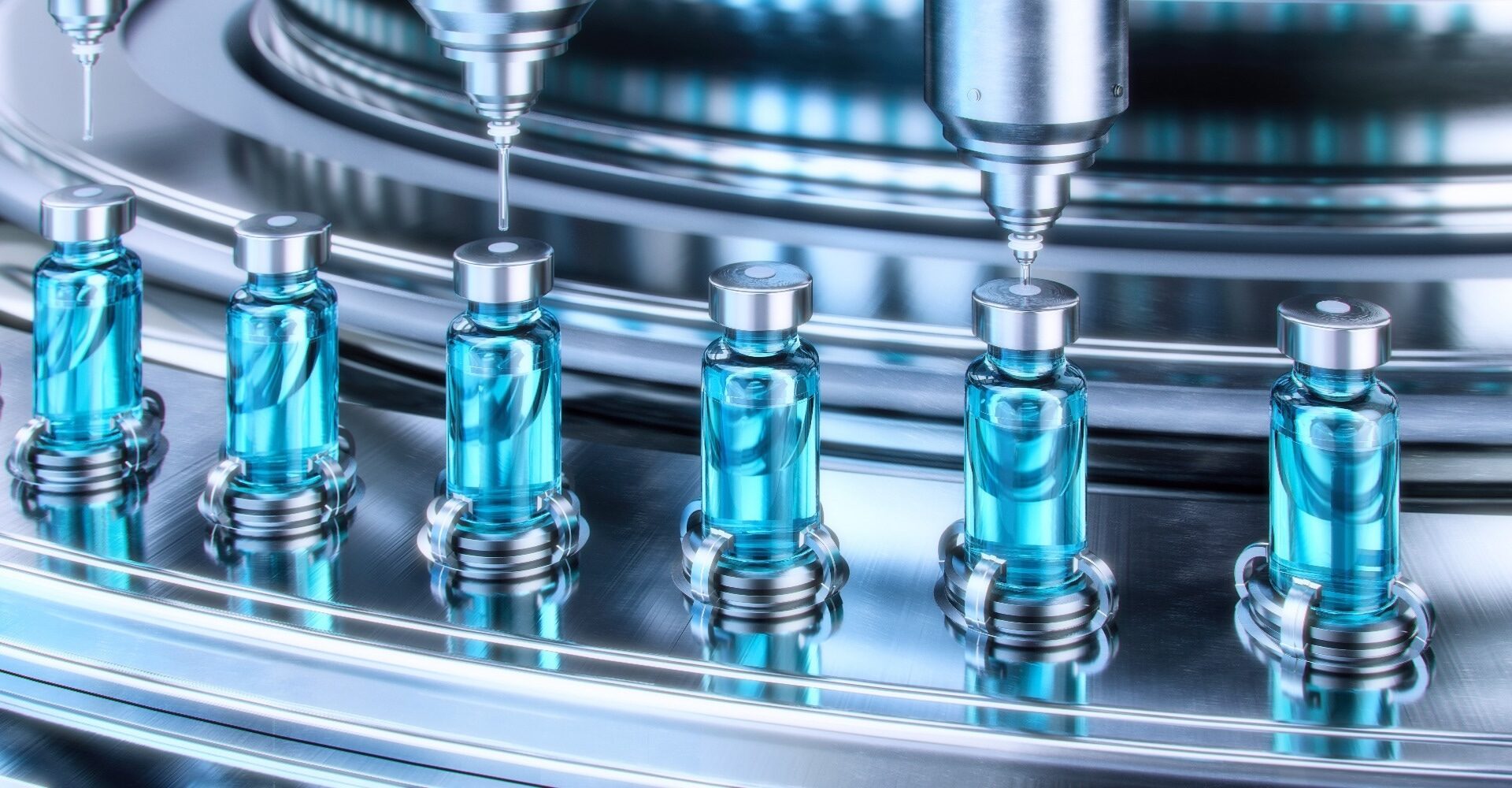a pharmaceutical manufacturing production line