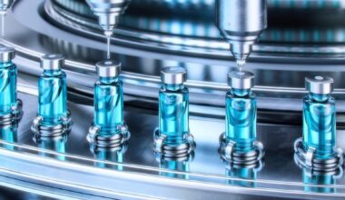 a pharmaceutical manufacturing production line