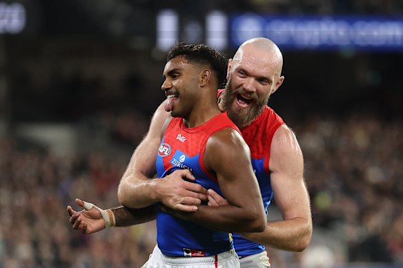 Melbourne will hope All Australian small forward Kysaiah Pickett can move into the midfield to join Max Gawn 