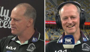 Michael Maguire half-time spray, Ben Hunt, Billy Walters, Brisbane Broncos vs North Queensland Cowboys, Round 26