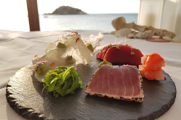 Lizard Island sashimi.