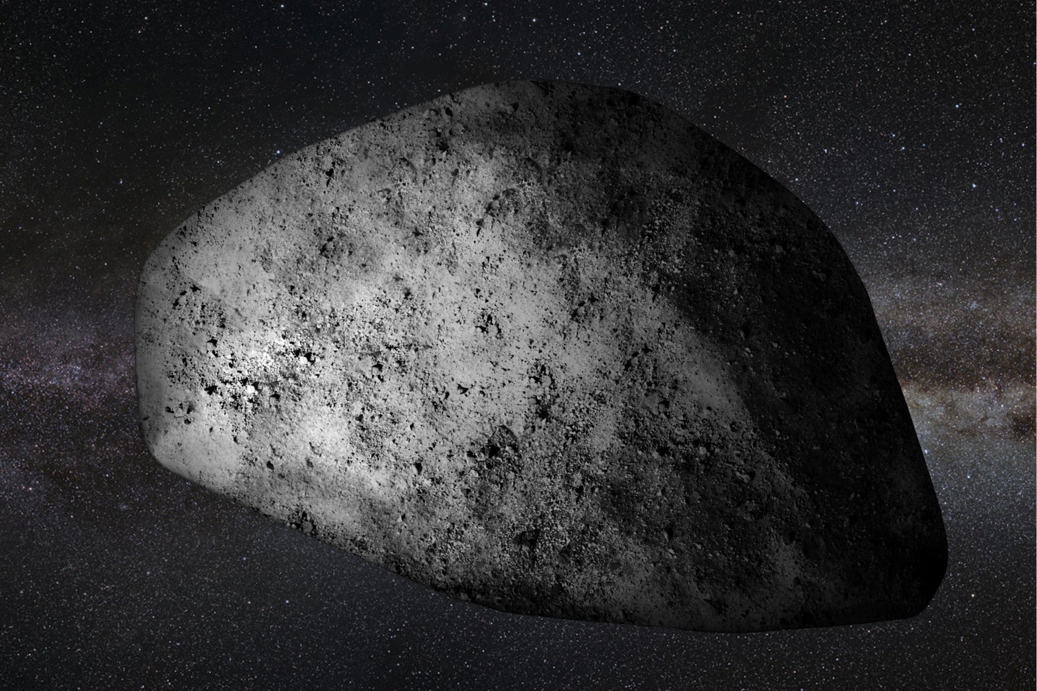 An artist's concept of asteroid Apophis.