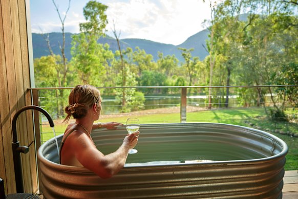 Soaking up the views, Mount Mulligan Lodge.