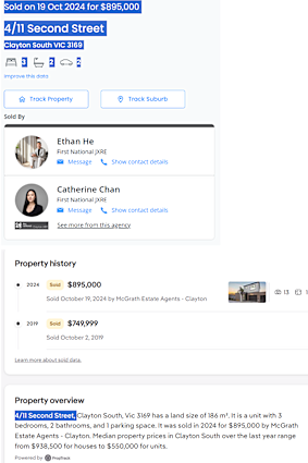Different agencies listed on the sale of the same property.