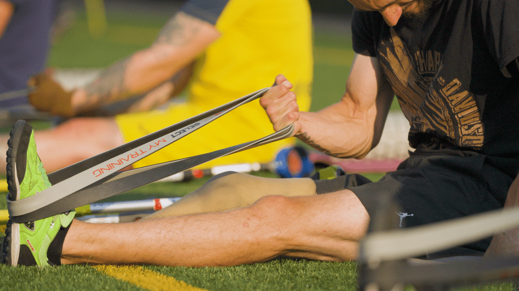 Every training session starts with a warm-up—to prepare for the game. (Photo: UNITED24 Media) 