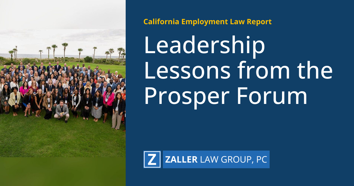 Leadership Lessons from the Prosper Forum