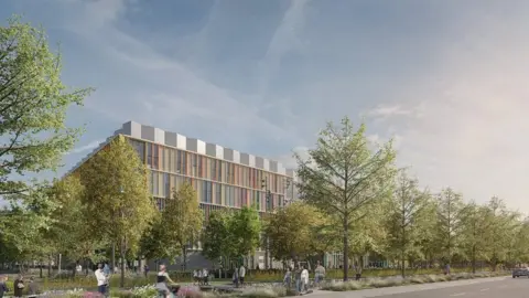 Hawkins/Brown and White Arkitekter Artist's impression of new hospital