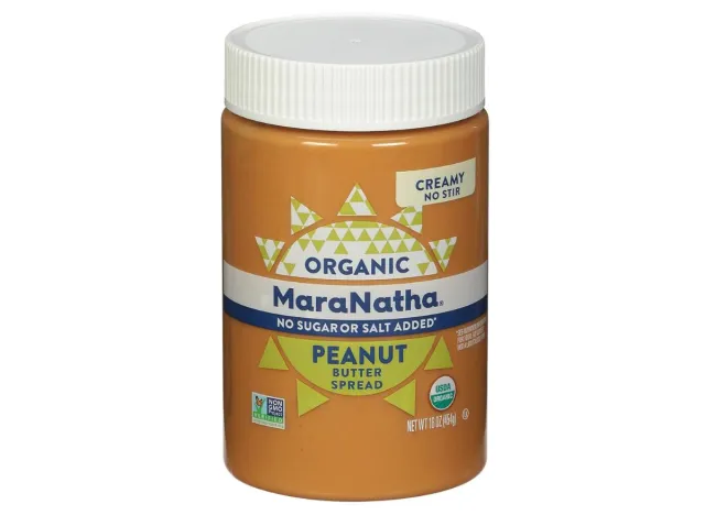 a jar of maranatha organic peanut butter
