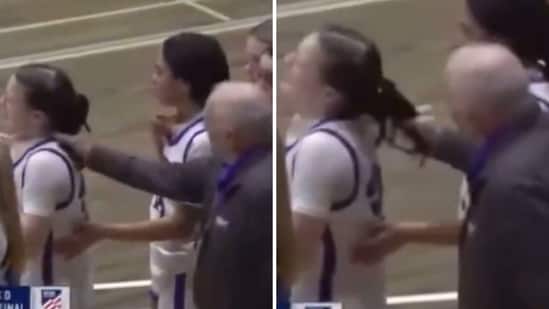 In March, during a championship game, Zullo was filmed pulling Monroe’s ponytail after the team lost 43-37.(X/therobbieharvey)