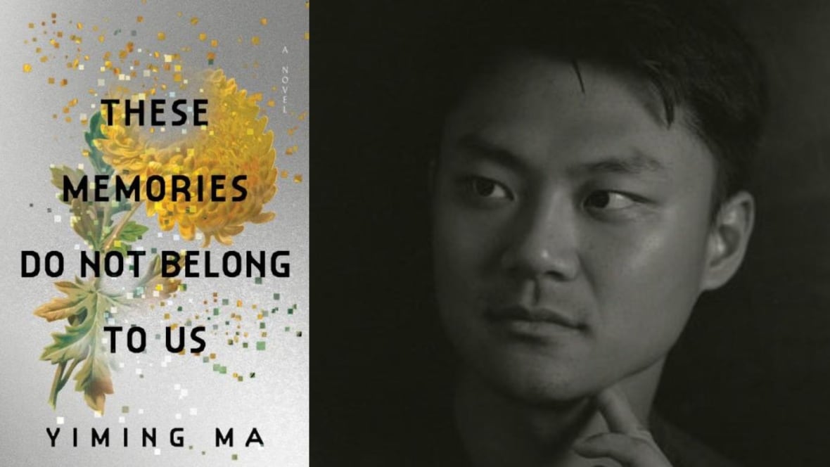 A book cover that shows a bursting dandelion flower, and on the right is a black and white headshot picture of a Chinese man.   