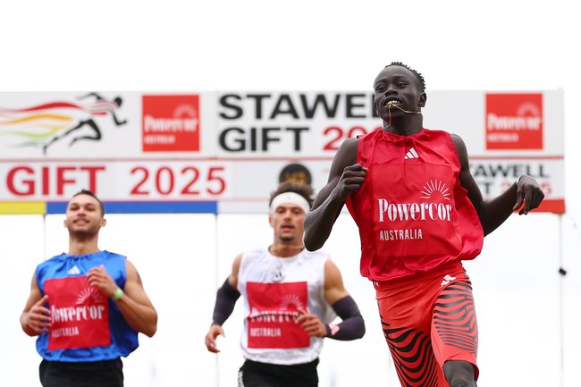 Gout Gout took part in the Stawell Gift earlier this year.