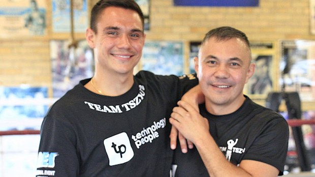 Tim Tszyu with his father Kostya in 2019