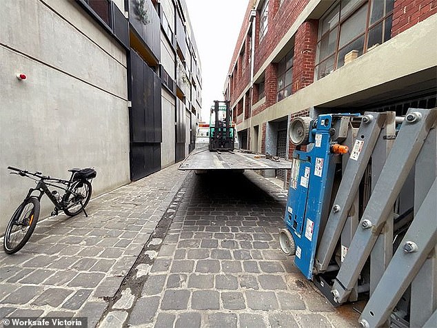 WorkSafe Victoria is investigating Ryan's tragic death at a West Melbourne construction site (pictured)