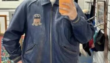 Mitch Churi, 29, was confronted with 'shock and horror' when he saw a jacket (pictured) which costed $200 in a NSW Vinnies store this week