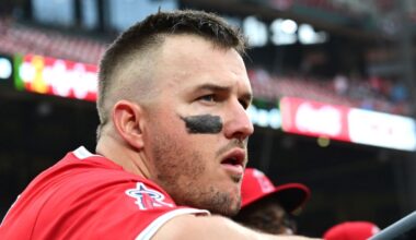 Mike Trout scratched from Angels' lineup with skin infection