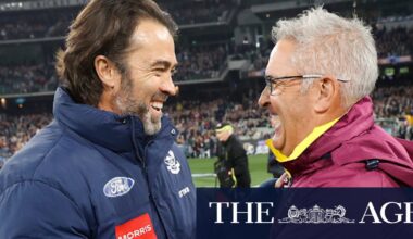 Geelong Cats coach Chris Scott and Brisbane Lions coach Chris Fagan chase greatness for themselves and their teams