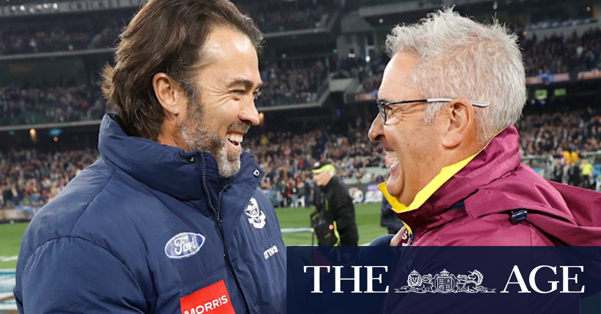 Geelong Cats coach Chris Scott and Brisbane Lions coach Chris Fagan chase greatness for themselves and their teams