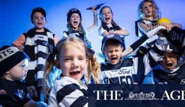 Geelong fans saturate city in blue and white ahead of AFL grand final