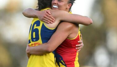 Ebony Marinoff played a major part as the Adelaide Crows flew to victory in her 100th AFLW match. Photo: James Ross/AAP PHOTOS